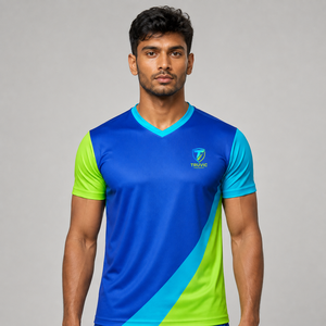 เสื้อวอลเลย์บอลแบบสวมใส่สบาย ระบายอากาศได้ดี ผลิตตามสั่งด้วยเทคนิค Sublimation สำหรับผู้ชาย ชุดทีมกีฬาวอลเลย์บอล บริการ OEM - Product Image 1