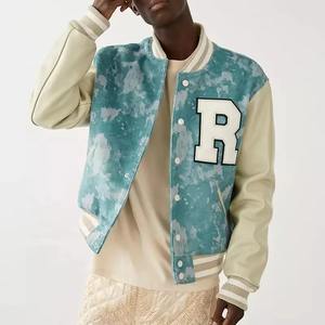 Chaqueta Universitaria Clásica Minimalista para Hombre, Corte Ajustado, Color Pastel de Primavera, Ligera, de Lona, con Logotipo Frontal Personalizado - Product Image 4