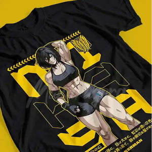 Sra. Camiseta de Jersey de Algodón Transpirable Ackerman con Diseño de Anime Attack y Decoración con Logotipo - Product Image 1