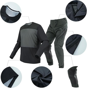 Jersey de Motocross Personalizado de Manga Larga, Sublimado, Transpirable, Ropa de Carreras al por Mayor para Equipos, Pilotos, Uso Todoterreno - Product Image 3