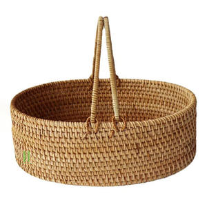 คอลเลคชั่นใหม่2025ตะกร้าผลไม้หญ้าทะเลสไตล์โบฮีเมียนทำมือตกแต่งอย่างมีเอกลักษณ์บนโต๊ะงานฝีมือทำจากเวียดนามปลอดภัยสำหรับเก็บอาหาร - Product Image 3