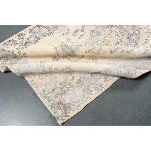 Alfombra Vintage de 4x7 pies, Alfombra Turca, Alfombra Blanca con Diseño Floral - Product Image 5