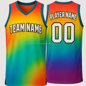 SILKZON INDS personnalisé classique hommes maillot de basket-ball longueur légère brillant séchage rapide respirant été sport décontracté - Product Image 1