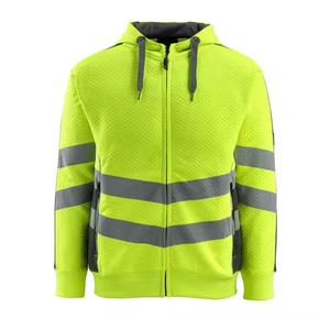 Sudaderas con capucha de ropa de trabajo hechas en Pakistán para hombre con correas reflectantes Sudaderas Hi Viz para adultos Sudadera con capucha de seguridad - Product Image 5