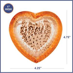 Plato de cobre puro martillado a mano en forma de corazón, Material de PC de Metal ecológico para bodas, fiestas de San Valentín - Product Image 4
