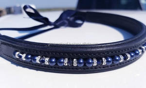 Bandeau en cuir de forme droite avec des perles de nombreuses couleurs rembourrées - Product Image 4