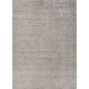 Contour Grey & Black Hand Loom Wool <b>Rugs</b> 10mm Thick Rectangular Abstract Pattern for Home Hallway or <b>Bedside</b>-Model Hwl-295 - Product Image 1