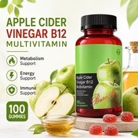 Gummies multivitaminées au vinaigre de cidre de pomme B12, marque privée OEM, pour le métabolisme, l'énergie, le soutien immunitaire, complément alimentaire naturel pour adultes