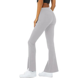 Womens High Waist Bootcut Yoga <b>Leggings</b> with Split Hem <b>Slim</b> Fit Workout Pants - Product Image 2