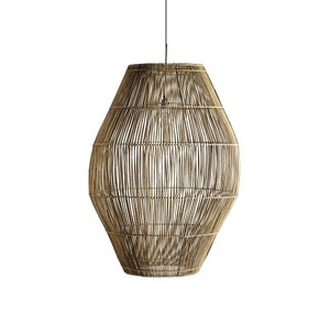 Lámpara Colgante Vintage para Dormitorio, de Mimbre y Ratán, Hecha a Mano, con Pantalla de Metal Tejida, LED, en Oferta - Product Image 5