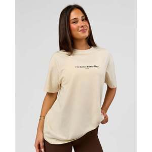 VS6 T-shirt Oversize 1% Plus Grand - 240 GSM Coton Biologique Impression Sérigraphique Vanille - Product Image 3