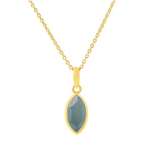 Collar con colgante de marquesa de Plata de Ley 925, estilo religioso de moda chapado en oro para bodas, aniversarios, compromisos, Unisex - Product Image 2