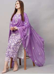 Costume prêt-à-porter en coton Lawn, Salwar Kameez indien, costume en coton et Lawn, costume imprimé pakistanais - Product Image 2