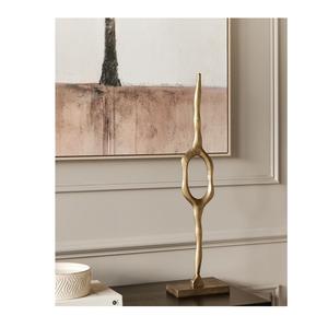 Œuvre d'art sculpturale en aluminium coulé développée pour ajouter de l'intérêt visuel, une esthétique luxueuse et un charme intérieur contemporain - Product Image 6