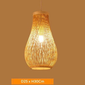New Product Restaurant Decoration Natural Woven Pendant Rattan Bamboo Light Lamp Hanging in Vietnam Home Decor Wall Art - Product Image 2