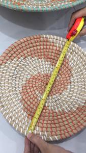 Assiette suspendue en herbe de mer naturelle fabriquée à la main au Vietnam, art mural écologique, parfait pour la maison, les hôtels et l'exportation en gros - Product Image 3