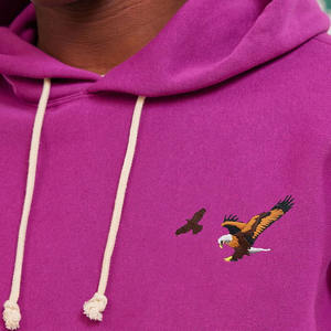 Haute qualité hommes et femmes épais polaire rose couleur pull à capuche avec logo brodé sur le devant à vendre - Product Image 2