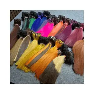 Factory Wholesale Jerry Curl Vietnam Sew in Human Hair Weave Piano Color