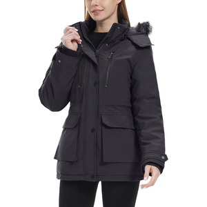 Abrigo Parkas para Mujer, chaqueta cálida con Cuello de piel con capucha informal, ropa de calle, Chaqueta para Mujer, abrigos de piel sintética para Mujer - Product Image 1