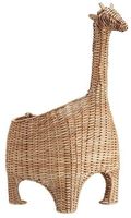 Panier de rangement en rotin naturel fait à la main en forme de girafe pour la chambre d'enfant, la décoration de la crèche et l'organisation de la maison