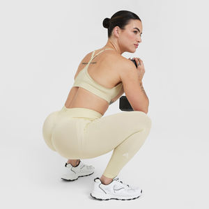 Leggings de Mujer de Punto Transpirable de Color Sólido, Cintura Media, Casuales, con Logotipo Personalizable, Buena Calidad - Product Image 6