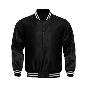 Nueva venta al por mayor nuevo diseño personalizado color satén hombres a prueba de viento bombardero béisbol chaqueta de invierno de alta calidad carta hombre bombardero chaqueta - Product Image 6