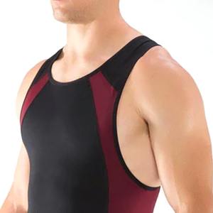 Confortable respirant tricoté décontracté 4 voies extensible haute qualité haltérophilie combinaison de lutte Spandex/Polyester matériel - Product Image 5