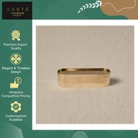 Boîte à encens rectangulaire en laiton avec finition dorée de luxe, de la meilleure qualité, pour brûleur d'aromathérapie, fournie par un exportateur en gros
