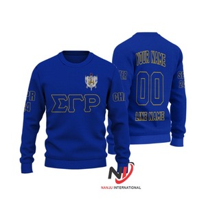 Meilleure vente personnalisée en gros Sigma Gamma Rho vêtements de sororité brodé collège bleu Royal sweat vêtements de rue décontractés - Product Image 1