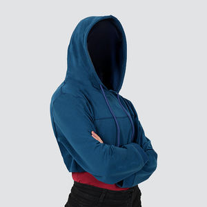 Hauts courts tendance pour femmes, sweats à capuche courts, sweat-shirts avec logo sur le devant pour un usage décontracté, séances de yoga, superposition d'hiver - Product Image 5