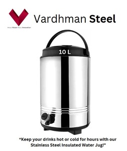 Vente en gros de carafe à eau isolée incassable de 10 LTR sans BPA, grand seau à eau chaude/froide/glace avec bouton-poussoir pour le camping, le café, le lait - Product Image 2