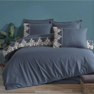 Juego de funda de edredón Osela V4 Indigo, ropa de cama de tamaño doble con clase - Product Image 2