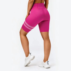 Short de vélo taille haute en tissu flexible respirant 75% polyester 25% élasthanne Berry Signature - Product Image 3