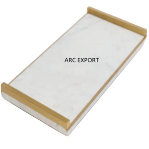 Wedding and Resorts Fancy Marble Designer Bandeja para servidores de alimentos Decoración de la Mesa del hogar y del hotel Bandeja para servir el desayuno para el mejor vendedor - Product Image 1