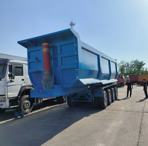 Qualité supérieure bon prix 40T Remorque à benne basculante arrière Nouvelle marque 3 essieux 4 essieux Remorque de camion à benne basculante centrée sur les engrenages disponible - Product Image 2