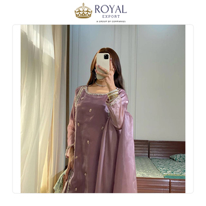 La mejor colección tradicional de ropa informal Pure Jimmi Chhoo Material con bordado de secuencia Traje Salwar para la venta - Product Image 5