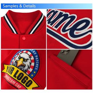 Chaqueta de hombre, chaqueta de béisbol universitaria personalizada, chaqueta cortavientos Bomber con letras divididas, chaqueta ligera, abrigo para adultos y jóvenes - Product Image 3