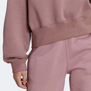 Mode sweats à capuche surdimensionnés pour femmes sweat décontracté Hip Hop surdimensionné goutte épaule coton pull couleur bordeaux sweat - Product Image 5