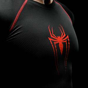 Chemise de compression ajustée pour homme Skyn - Respirante, 100% coton tricoté, anti-boulochage, design logo uni - Product Image 2