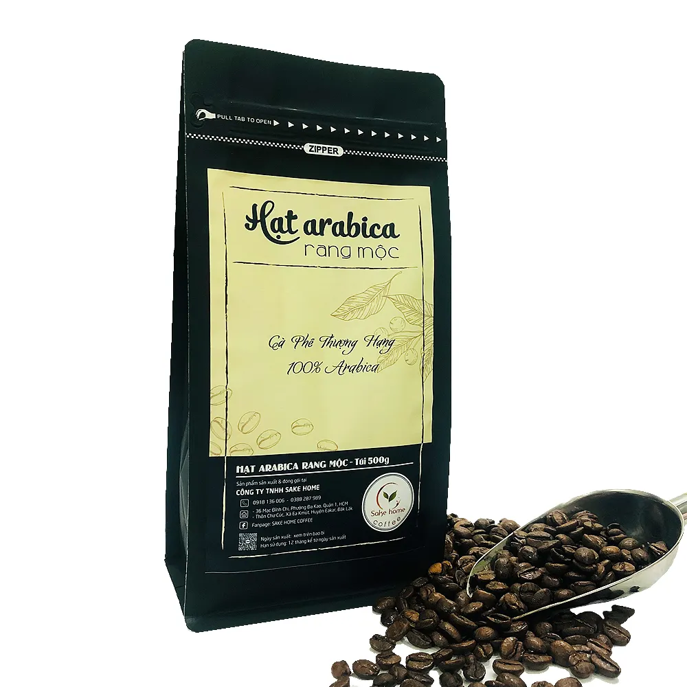 ベトナムのアラビカコーヒー豆プレミアム品質グリーン100% 純粋なロースト輸出品質、小さなMOQグレードバッグ包装