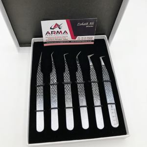 Vente chaude 45 Degrés Isolation En Acier Inoxydable Extension De Cils Pince À Épiler Personnalisable Marque Privée Pointe Pointue Durable - Product Image 6