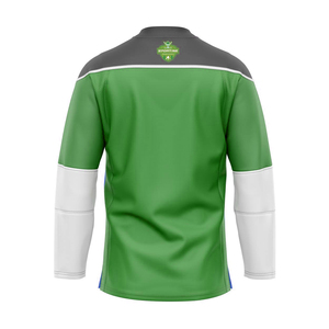 Camisetas de Hockey sobre Hielo Personalizadas con Nombre y Número del Equipo, Impresión por Sublimación, 100% Poliéster, Transpirables, Ecológicas, de Alta Calidad, OEM - Product Image 5