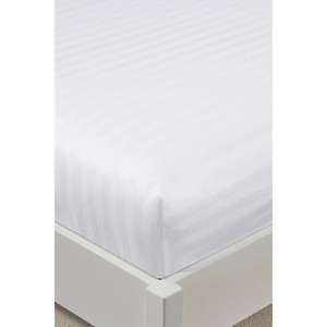 Parure de draps en satin rayé 100 % coton Varol, taille King, 30 cm, 2 taies d'oreiller, 180x200, usage domestique, 3 pièces, sans plis, lavable en machine - Product Image 4