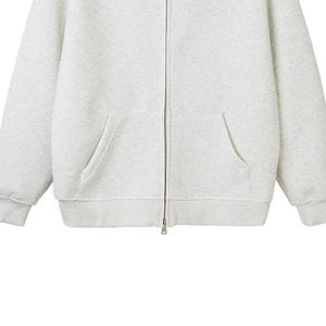 2025 nouvelle mode de haute qualité français Terry Zip hommes sweats à capuche personnalisé Streetwear Full Zip Terry Basics coton mélangé hiver - Product Image 6