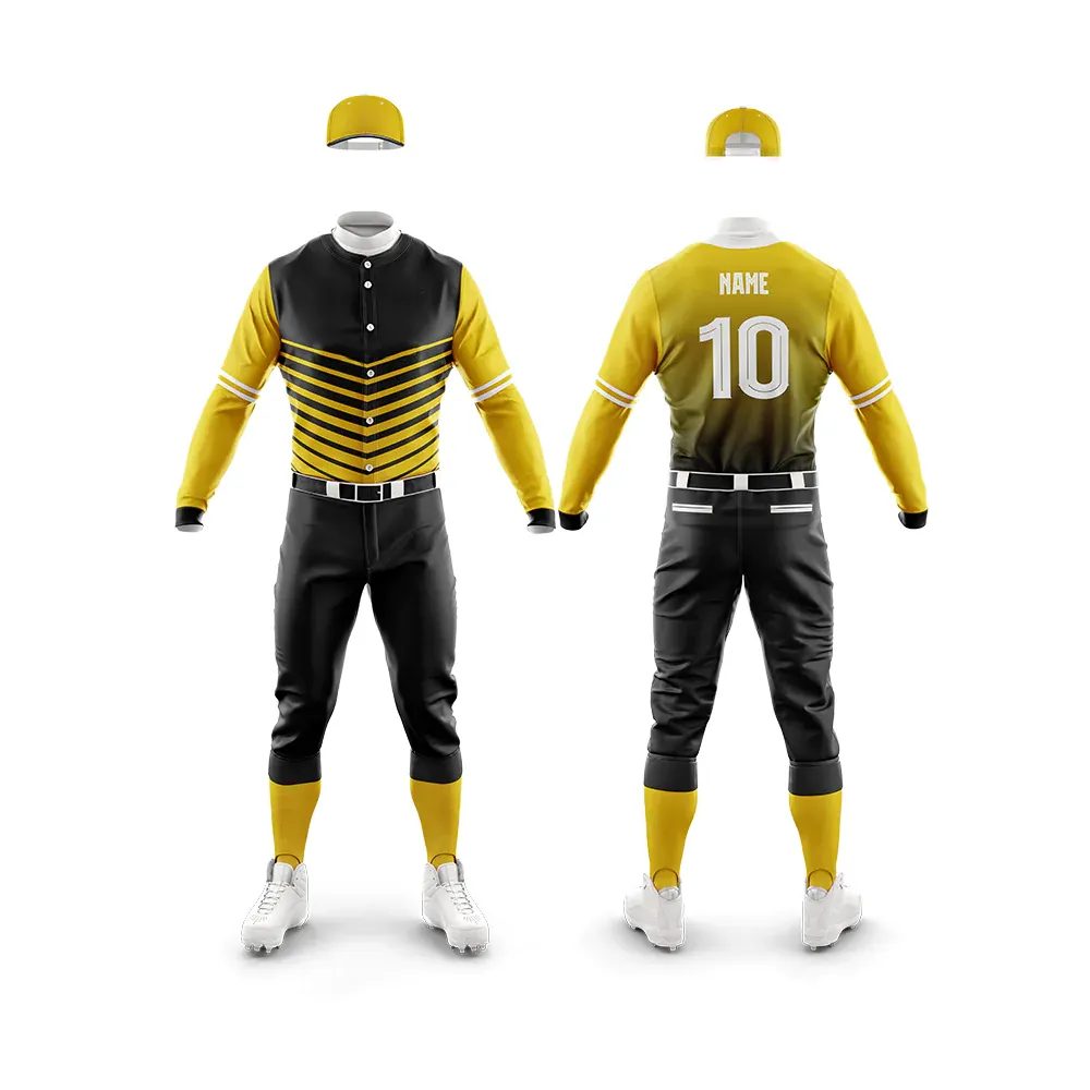 Melhor Qualidade Design Profissional Paquistão Made Design OEM ODM Poliéster Material Baseball Uniform