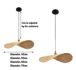 HOT AMAZON VENTA Tienphong bambú natural bohemio Wabisabi pantalla techo colgante iluminación bambú luz sobre isla de cocina - Product Image 6