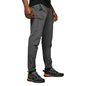 Nuevo diseño, pantalones de chándal de algodón puro lisos negros, pantalones cómodos con logotipo impreso personalizado a prueba de viento, pantalones con estilo de cremallera - Product Image 3