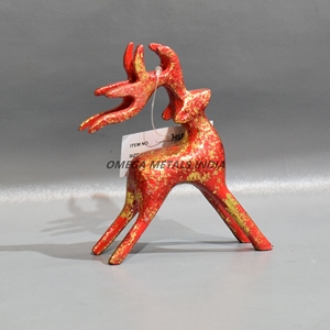 รูปปั้นกวางเรนเดียร์ทำด้วยมือทำจากโลหะรูปแบบใหม่ประดับด้วยทองแดงไม่ซ้ำใครของตกแต่งบ้านสำหรับเทศกาลคริสต์มาสและให้เป็นของขวัญ - Product Image 2