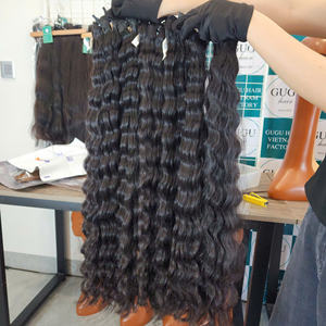 Extensiones de cabello crudo humano vietnamita 100%, paquetes sueltos de ondas profundas, cabello virgen crudo de Color natural, Jerry para paquetes sueltos Premium - Product Image 4