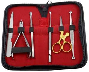 Kit d'outils de manucure de salon de manucure de luxe en acier inoxydable professionnel avec boîte de 5 comprend un ensemble de pédicure coupe-cuticules Nipper - Product Image 1